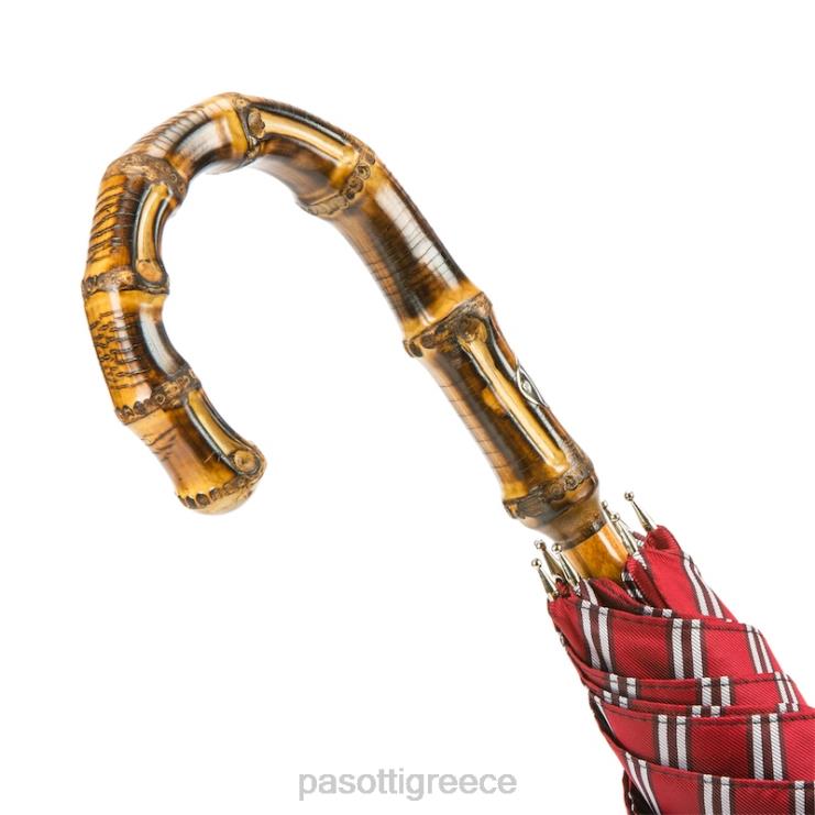 ομπρέλα | PASOTTI 142 51880-2 b - κλασική ριγέ ομπρέλα λαβή από μπαμπού 2N6B8109 άνδρες